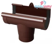 Воронка (зливоприймач) ринви RAINWAY 130 система Коричнева
