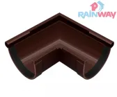 Кут ринви зовнішній 90 градусів RAINWAY 130 система Коричневий
