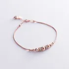 Браслет "Кульки" у червоному золоті (фіаніти) б05092 Онікс 18