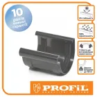 З'єднувач (муфта) ринви PROFIL 90 система Графітовий