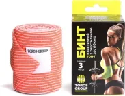 Еластичний медичний бинт із текстильною застібкою, 1.5 м Х 8 см , Toros-Group (Україна) оранжевий