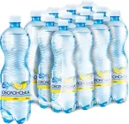 Упаковка мінеральної столової сильногазованої води Оболонь Оболонська плюс лимон 1 л х 12 пляшок (14824034047833)