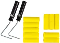 Набір малярський Mastertool №10 - Валик поролоновий 100х36 мм 10 шт, 2 ручки для валика (92-8110)