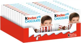 Упаковка молочного шоколаду Kinder Chocolate з молочною начинкою 50 г х 20 шт (8000500033784)