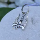 Срібний кулон тризуб "Сокіл" 925° проби із чорнінням | Срібний Герб України у вигляді сокола