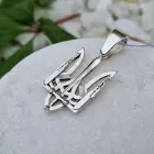 Срібний кулон "Тризуб з автоматами" 925° проби | Срібний Герб України