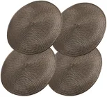 Комплект килимків сервірувальних Supretto круглих 4 шт Кавовий (7503-0001)