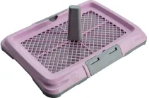 Туалет для собак під пелюшку Animall із сіткою та стовпчиком для пса CNR-129 62 х 46 х 5 см L Фіолетовий (2000981206444)