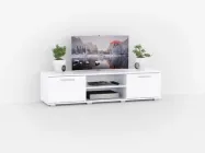 Тумба під телевізор Moreli GT-0106 із полицею білий Ш1400*В360*Г400мм