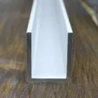 Швелер алюмінієвий П-профіль 13х20х1,25 анод срібло паз 10,5мм, деталь 0,5 метри