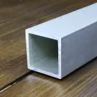 Труба квадратна алюмінієва 20х20х1 анод срібло, деталь 0,5 метри