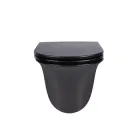 Унітаз Qtap Virgo підвісний безобідковий з сидінням чорний матовий QT1833051ERMB