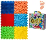 Ортопедичний масажний Килимок Мікс 6 елементів Пазли Ortek (Ортек) дитячий коврик( 4820264130048)