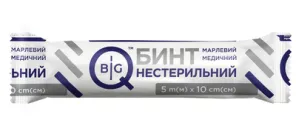 Бинт нестерильний марлевий медичний BigQ 5 м х 10 см, тип 17