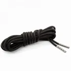 Шнурки з паракорду 550 колір Black 130 см кінцевик "воронена сталь"