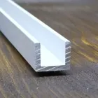 Швелер алюмінієвий П-профіль 10х8х1,5 анод срібло паз 7мм, деталь 0,5 метри