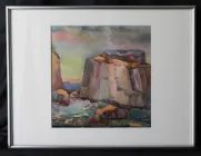 Картина акварель "Скала" 30/40 2012