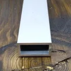 Труба профільна прямокутна із алюмінію 20х10х1,5 анод срібло, деталь 0,5 метри