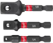 Набір перехідників Milwaukee з HEX на хвостовик квадратний 3 шт. (4932479228)