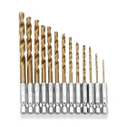 Набір з 13 свердл для шуруповерта, свердла по металу 6-гранні 1.5-6.5мм HSS