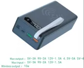 Корпус коробка Congdi для 18650х14 POWER BANK Quick + Wireless Power Delivery charger Black