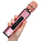 Караоке мікрофон Losso K6 Premium рожеве золото (стерео)