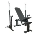 Лавка для жиму регульована до 300 кг Стійки під штангу з страховкою (Т-подібна) 40х40 мм Hardcore GYM (А483)