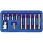 Насадки викруткові VOREL Cr-V. на тріскачку 'Spline' 1/2', (66770)