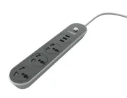 Подовжувач мережевий Ldnio SC3301 чорний 3USB 3 розетки 1.6м