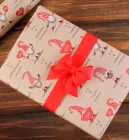 Подарунковий папір для пакування "Гноми", 8 м*70 см