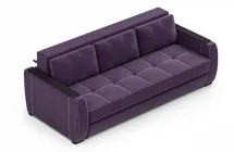 Диван розкладний ортопедичний Лаурель Шик Галичина фіолетовий (натуральне дерево/текстиль)