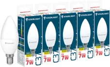 Світлодіодна лампа Enerlight С37 7W 3000K E14 (C37E147SMDWFRR) 5 шт