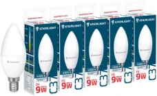 Світлодіодна лампа ENERLIGHT С37 9 Вт 4100K E14 (C37E149SMDNFRR) 5 шт