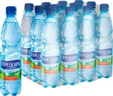 Упаковка мінеральної артезіанської столової сильногазованої води Прозора 0.5 л х 12 пляшок (4820029430970)