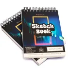 Папір для малювання та скетчингу А5 250 г/м2 50 аркушів, альбом на спіралі для малювання маркерами, скетчбук