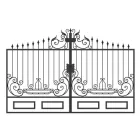 Ковані ворота Артдеко 4000х2670 (КВ-22) ЦІНА ВКАЗАНА ЗА КОМПЛЕКТ ЕЛЕМЕНТІВ