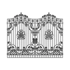 Ковані ворота Артдеко 4150х3140 (КВ-47) ЦІНА ВКАЗАНА ЗА КОМПЛЕКТ ЕЛЕМЕНТІВ