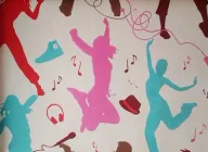 Шпалери на паперовій основі Шарм 121-05 Диско беж.-черв. фон (0,53х10м.)