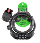 Велозамок Grey's спіральний кодовий з кріпленням 12*1000мм GR31210