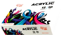 Набір акрилових фарб Rosa Start Graffiti 12 кольорів 10 мл (4823098531074)