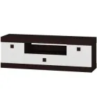 ТВ тумба у вітальню ДСП Соната 1500 1500х380х500 мм венге темний + білий колір Everest