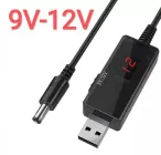 Кабель для роутера USB 5V to DC 9V-12V 5.5x2.1 для підключення до PowerBank