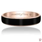 Обручку DIAMOND of LOVE "Калейдоскоп Кохання: Сяйво" чоловіче в рожевому золоті, 19,5 р