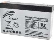 Акумуляторна батарея Ritar AGM HR6-36W 6V 9Ah Gray (YT16018)