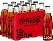Упаковка безалкогольного напою Coca-Cola ZERO 0.25 л х 12 пляшок (5449000041166)