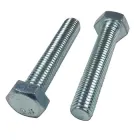 Болт М 8 х 100 мм з шестигранною головкою з повною різьбою 1 кг. DIN 933 кл. пр. 5,8 цинк білий