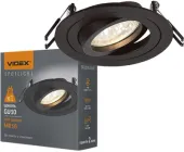 Світильник точковий VIDEX GU10 врізний Круглий Чорний (VL-SPF08R-B)