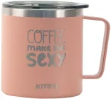 Термокухоль Kite Coffee Make Me Sexy 400 мл Рожевий (K22-379-03-2)
