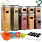 Набір герметичних контейнерів для зберігання продуктів Ari&Ana, 8 шт пластикових контейнерів для сипучих