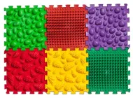 Килимок масажний для ніг Пазли 6 Ortek ( Ортек ) Ортопедичний Лісовий Мікс 6 елементів